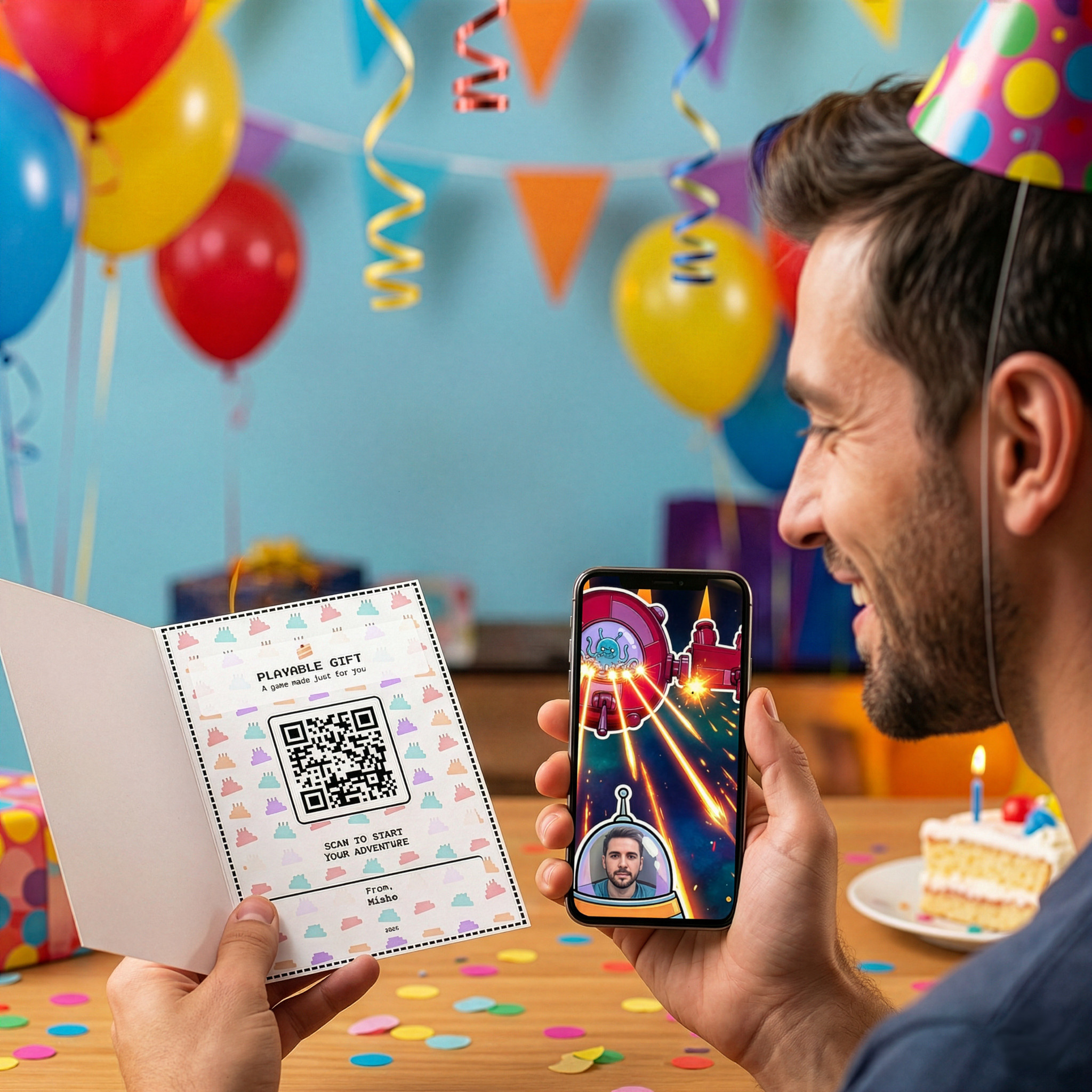 Birthday Cake Rescue — space shooter birthday game